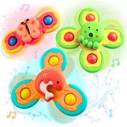 Set of 3 Suction Fidget Spinner Toy for Baby | Bath Toys For Toddlers & Kids-image-54