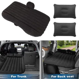 ccmm Universal Black Car Bed With 2Pillows/Air Pump/knozzel For Travel/Camping-66 Universal Polyster Black Car Bed For Travelling/Home/Camping-66 Car Inflatable Bed image 5