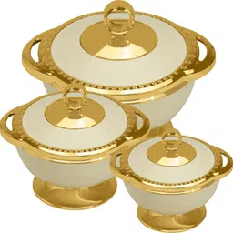 Selvel Casserole with Lid 2700,1500 & 1100 ML Set of 3 Serve Casserole-picture-15