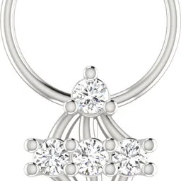 avsar Shobhita 14kt Cubic Zirconia White Gold Nose Wire-picture-17