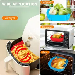 kesol Square Airfryer Tray Red & Blue Perfect for your Airfryer Tray image 2