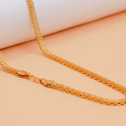 shashi ornaments 22 inches Neckchain Gold-Plated Trendy Fashion Chain Fit for Men & Women Gold-plated Plated Alloy Chain-picture-10