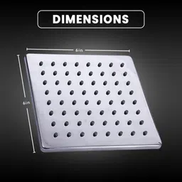 homemates Head Shower Ultra Slim Stainless Steel 6 Inch x 6 Inch Square Rain Shower Handheld image 3