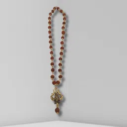 lisa vorce Most Demanded Shiv Symbol Dotted Locket Pendant With Mala Gold-plated Brass Locket Set-picture-10