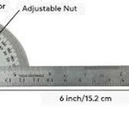 aastha tools premium Degree Protector Arm Rule Professional Metal 0-180 Degrees 150mm Dial Indicator image 2