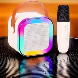 NHOUSE Karaoke Speaker K12: Party POP Wireless Bluetooth Speaker with Mic, RGB 21 9 W Bluetooth Speaker-picture-22