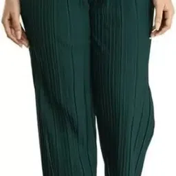 sunbrust Pack of 2 Women Regular Fit Maroon, Green Lycra Blend Trousers image 5