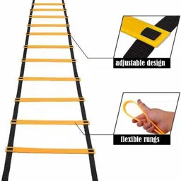 leosportz Agility Ladder 4 meter Speed Training Ladder with 16 Adjustable Rungs, for Soccer, Football, Sports Training - Includes Heavy Duty Carry Bag Speed Ladder image 2