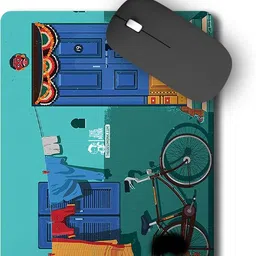 The Desi Monk Vintage South Indian Home Anti Skid Mouse Pad for Laptops and Computers Non Slip Base Mousepad-image-93