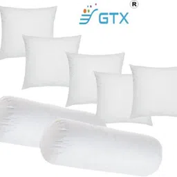 gtx Microfibre Bolster Pack of 7 Solid Jaipuri Combo Set Of 5 Cushions & 2-picture-12