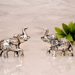wallstore Feng Shui Showpieces Elephant Trunk Up Decorative Items Elephant Statue Home Decorative Showpiece - 6 cm-picture-36