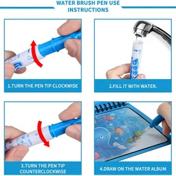 kidzfun Water Magic Book for Kids, 4 Different Theme Magic Books,Reusable Magic Book image 3