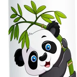 printwala Stylish Panda Sipper Bottle – Lightweight, Durable & Easy to Carry 600 ml Water Bottle image 1