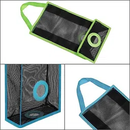 sajag Wall Hanging Garbage Bags Mesh Reusable Net Hanging Breathable Garbage 3 L Drum image 5
