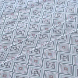 maspar Blue Geometric Print 144 TC Cotton Double Bed Sheet with 2 Pillow Covers Sensory Bloom Collection image 3