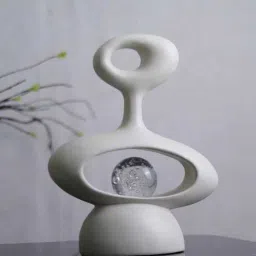 Elysian Resin White Artifact With Crystal Ball (White)-image-76