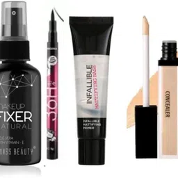 swenky BEST MAKEUP KIT OF FIXER PRIMER CONCEALER & WATER PROOF EYELINER-picture-24