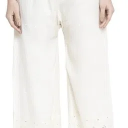princi fashion Women Regular Fit White Viscose Rayon Trousers-picture-12