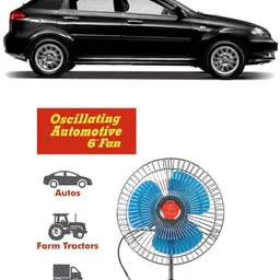 genipap Oscillating Fan 6 Inch 12V Automotive For Car/Truck/Auto rickshaw-PKN0720 Car Interior Fan image 1
