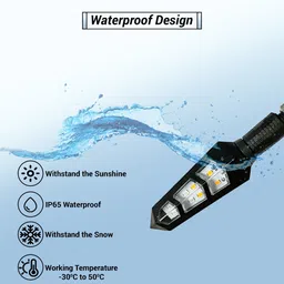 autofledge Front, Rear, Side LED Indicator Light for Bajaj, Bullet, Datsun, Hero, Honda, KTM, Kawasaki, Royal Enfield, TVS, Universal For Bike, Yamaha 3 Series, 4 Series, 5 Series, 6 Series image 5