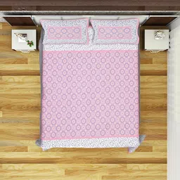 sr enterprises Cotton Double Flat 250 TC Printed Bedsheet image 1
