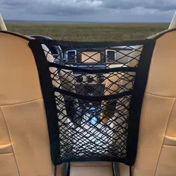 bbbikini 3-Layer Car Mesh Organizer, Seat Back Net Bag, Barrier of Backseat Pet Kids Car Storage Bag-picture-19