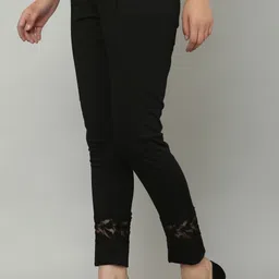 sellingsea Women Regular Fit Black Cotton Blend Trousers-picture-11