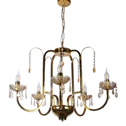 Trevix Gold Iron Chandelier | E14 holder | without Bulb | Eliante by Jainsons Lights image 5