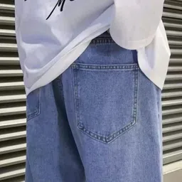 podge Men Straight Fit Mid Rise Light Blue Jeans image 3