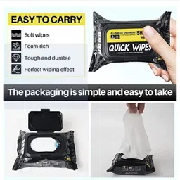Aurainterior Quick Shoe Cleaning Wipes 80pcs Cleaner image 3