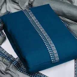 growmeets Unstitched Cotton Blend Kurta & Churidar Material Printed image 2