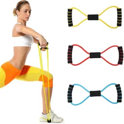 dr pacvu 2Set|Toning Tube & 8 Shape-1 Resistance Band|Body Stretching, Exercise Equipment Fitness Accessory Kit Kit image 2
