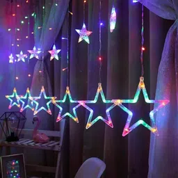 zestrum 132 LEDs 3 m Multicolor Flickering Star Rice Lights image 1