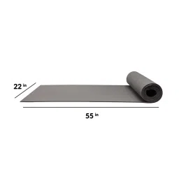 Grey Rubber Foldable Anti Skid 5 ft x 2 ft Yoga Mat by Hosta Homes image 2