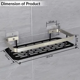 plantex Shelf for Bathroom/Multipurpose Shelf/Self-Adhesive Shelf for Home/Office(12x5) Aluminium, Stainless Steel Wall Shelf image 4