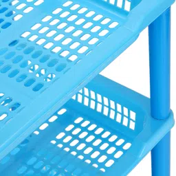 maxwell Plastic 4 Tyre Multipurpose Stand Rack Vegetables for Kitchen & Office Use Plastic Fruit & Vegetable Basket image 3