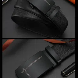 roadster Men Black Artificial Leather Belt image 2