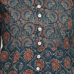 meesan Casual Regular Sleeves Printed Women Blue Top image 4