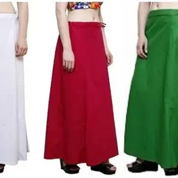 Maa vaishno collection Petticoat for women [3PCs of Combo] Pure Cotton Petticoat-image-3