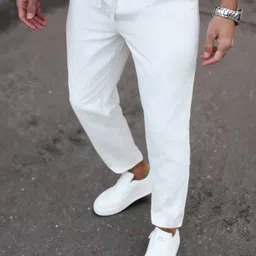 dl fashion Men Solid White Track Pants-picture-17