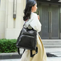 spinsell Medium 24 L Backpack Shoulder Backpack Purse for Women and Girls Travel Vintage image 2