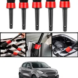 ccmm Universal Red/Black Wet & Dry Cleaning Brushes Set Of 5 For Car-55 Wet and Dry Duster Set image 1