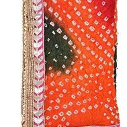 pk hub Art Silk Embellished Multicolor Women Dupatta image 3