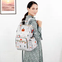 1st step Smart, Multi-Functional Waterproof Handbag with Shoulder Strap for Mother Travel Backpack Diaper Bag image 5