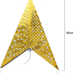 jaicem GOLD DROP DESIGN LIGHT(LED) STAR Hanging Star Pack of 1 image 3