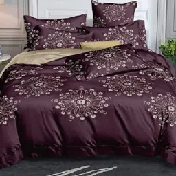 linemates Microfiber Double Fitted (Elastic) 160 TC Printed Bedsheet-picture-15