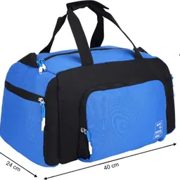 hrx by hrithik roshan 26 L Hand Duffel Bag - travel duffle luggage bag for men & women - Blue, Black - Regular Capacity image 4