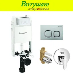parryware Half Frame Concealed Cistern, with divater body upper uno set of 1 pic 382 Dual Flush Tank-picture-27