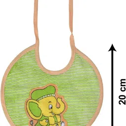 heart home Rouned Shaped Unisex Baby Cotton Super Bib-Pack of 4 (Green) image 4