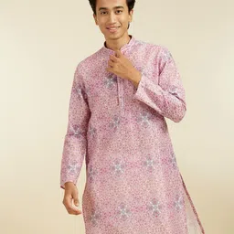 diwas by manyavar Men Printed Viscose Rayon Straight Kurta image 2